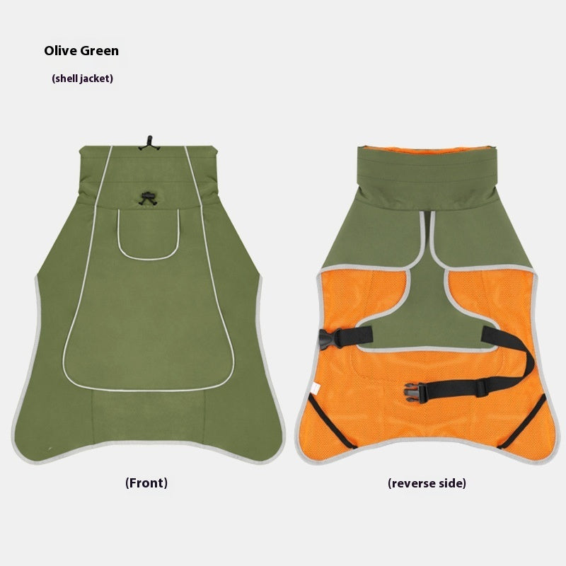 Waterproof Rainproof Pet Shell Jacket Dual-Use Trench Coat