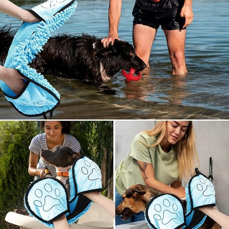 Quick-Absorbent Pet Bath Towel for Fast Drying