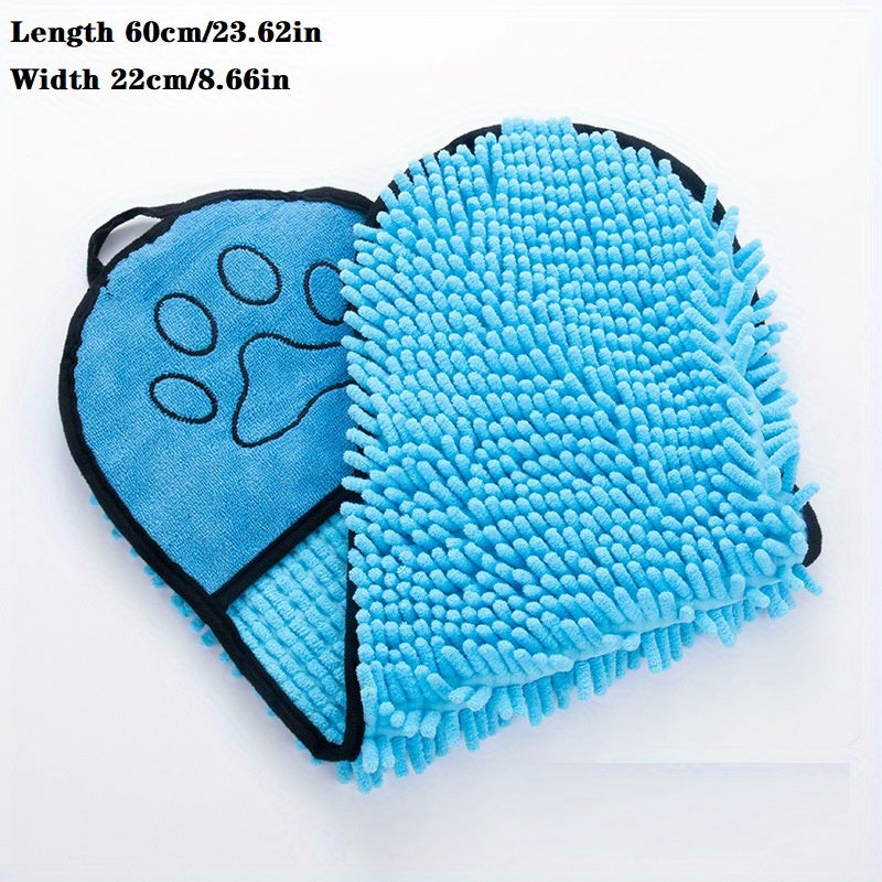 Super Absorbent Microfiber Pet Towel Quick-Dry Washable with Hand Pockets