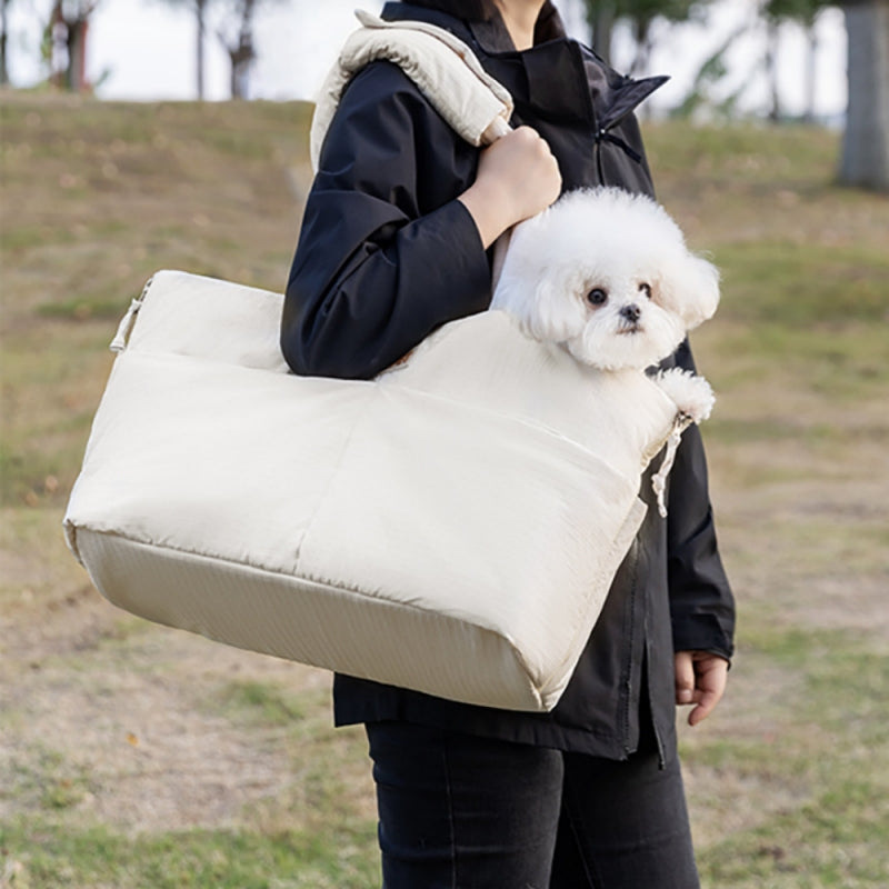 Adjustable Pet Car Seat Carrier With Safety Leash For Small Pets