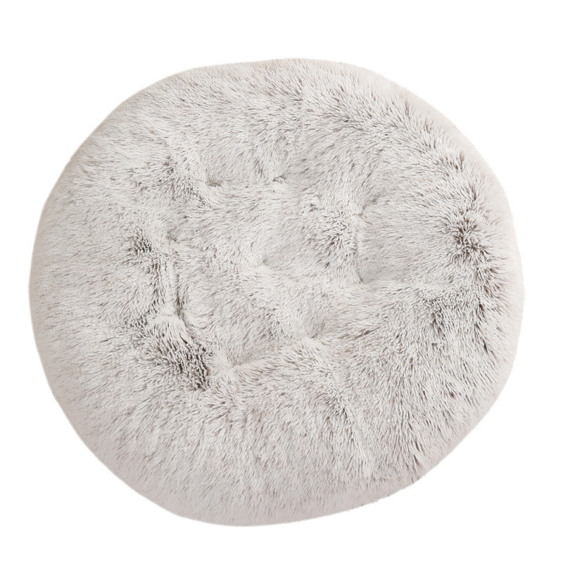 Round Plush Pet Mat Warm Soft Sleeping Bed