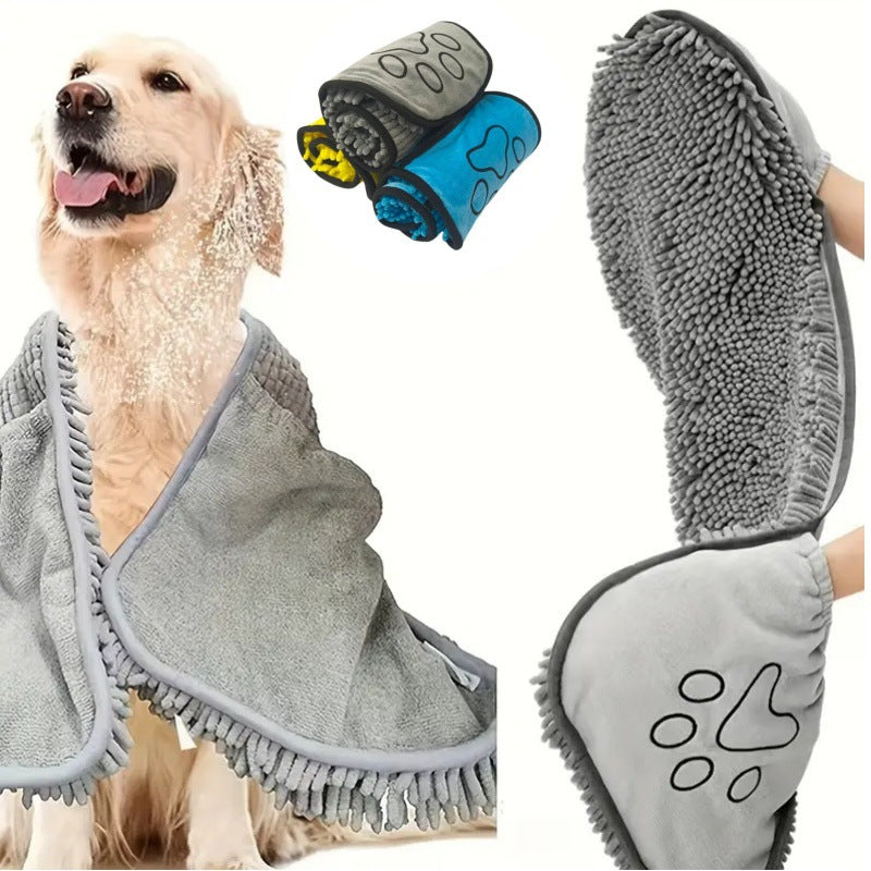 Quick-Absorbent Pet Bath Towel for Fast Drying