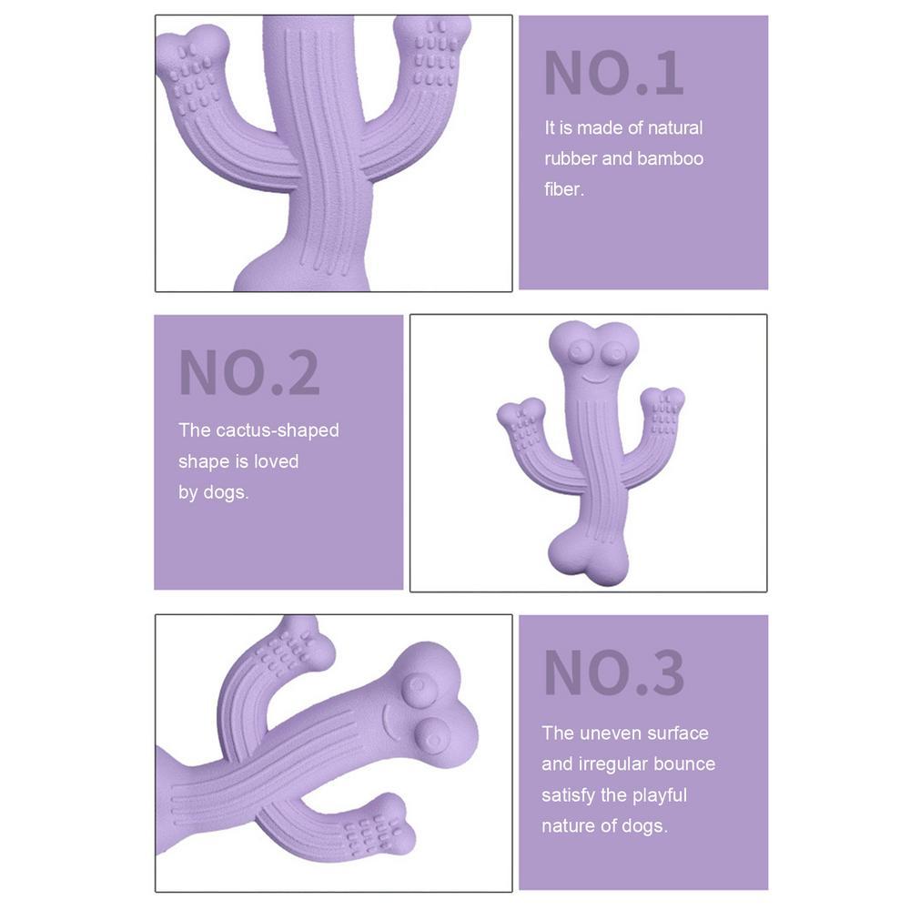 Cactus-Shaped Pet Chew Toy Ultra Durable Interactive Toy
