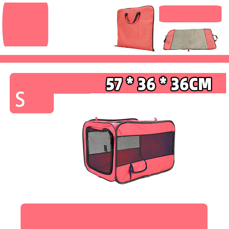 Portable Folding Pet Travel Carrier Bag With Safety Zippers
