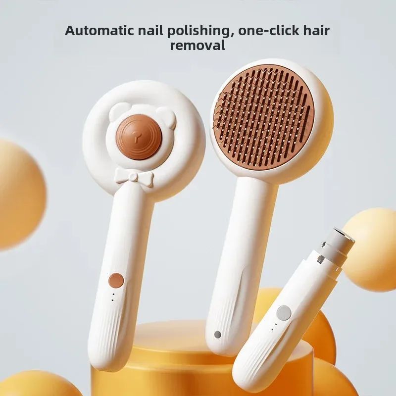 Rechargeable 2-In-1 Pet Nail Trimmer Grooming Comb Tool